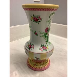 Laura Ashley Isabella Country Roses Ceramic Flower Vase